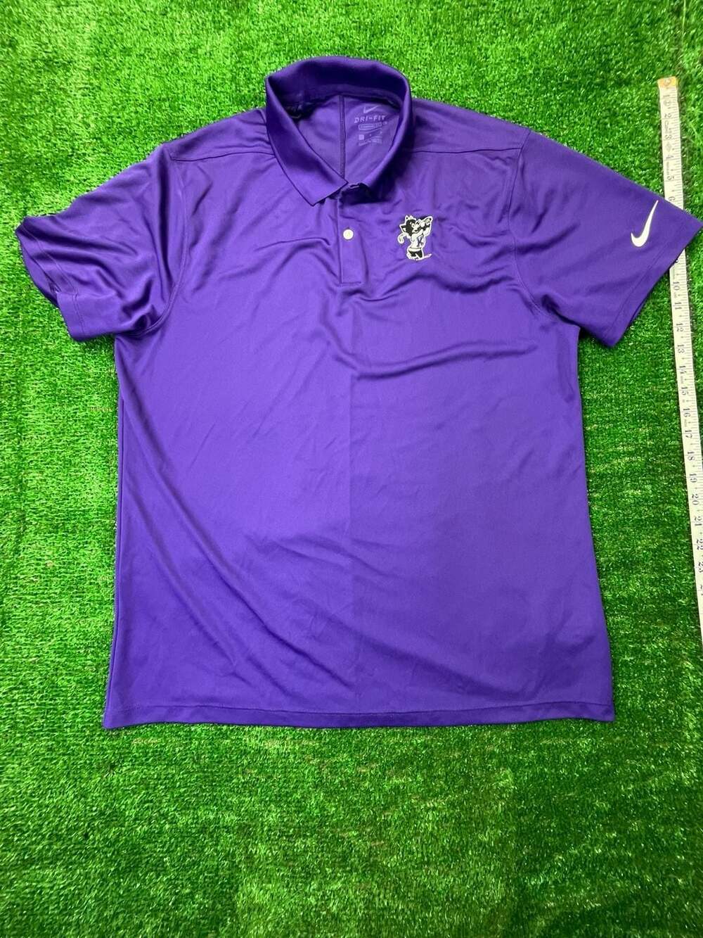 Nike Kansas State Wildcats Polo Size L Purple Golf Shirt